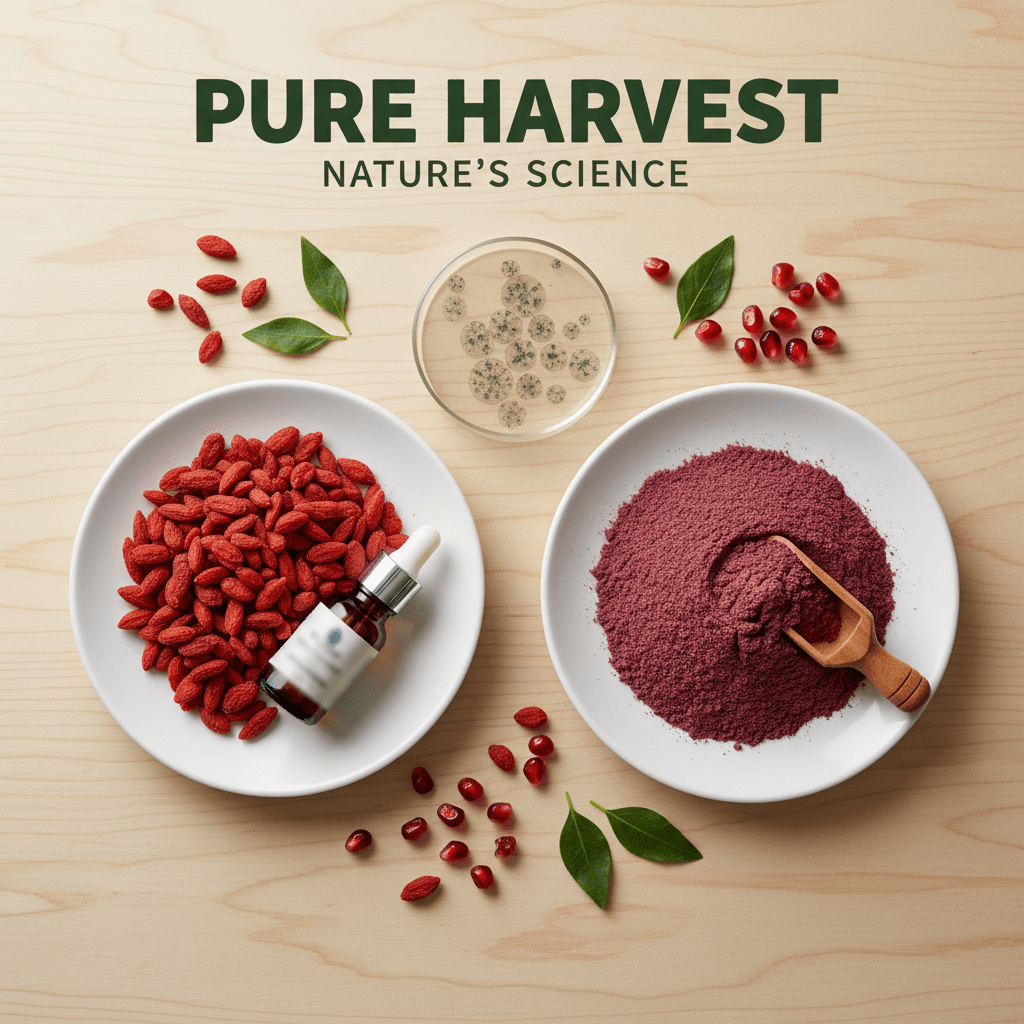 Non-GMO organic superfoods arrangement